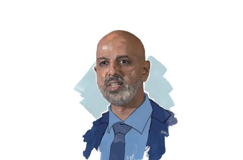 Illustrated portrait of Giridharan Sivaraman