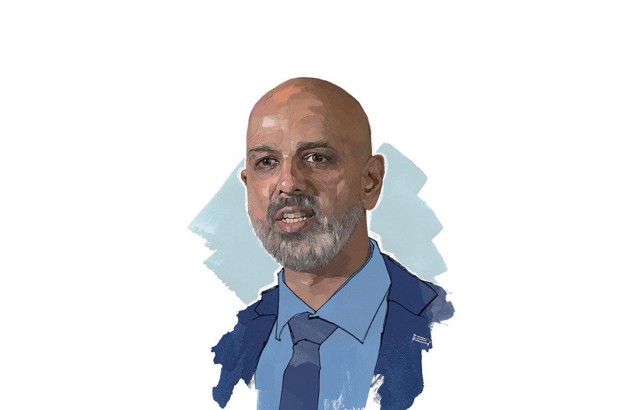 Illustrated portrait of Giridharan Sivaraman