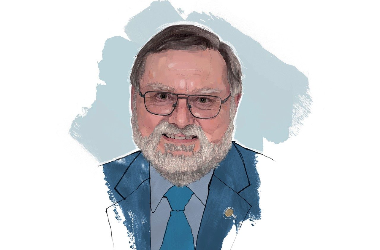 Illustrated portrait of Tony Haymet